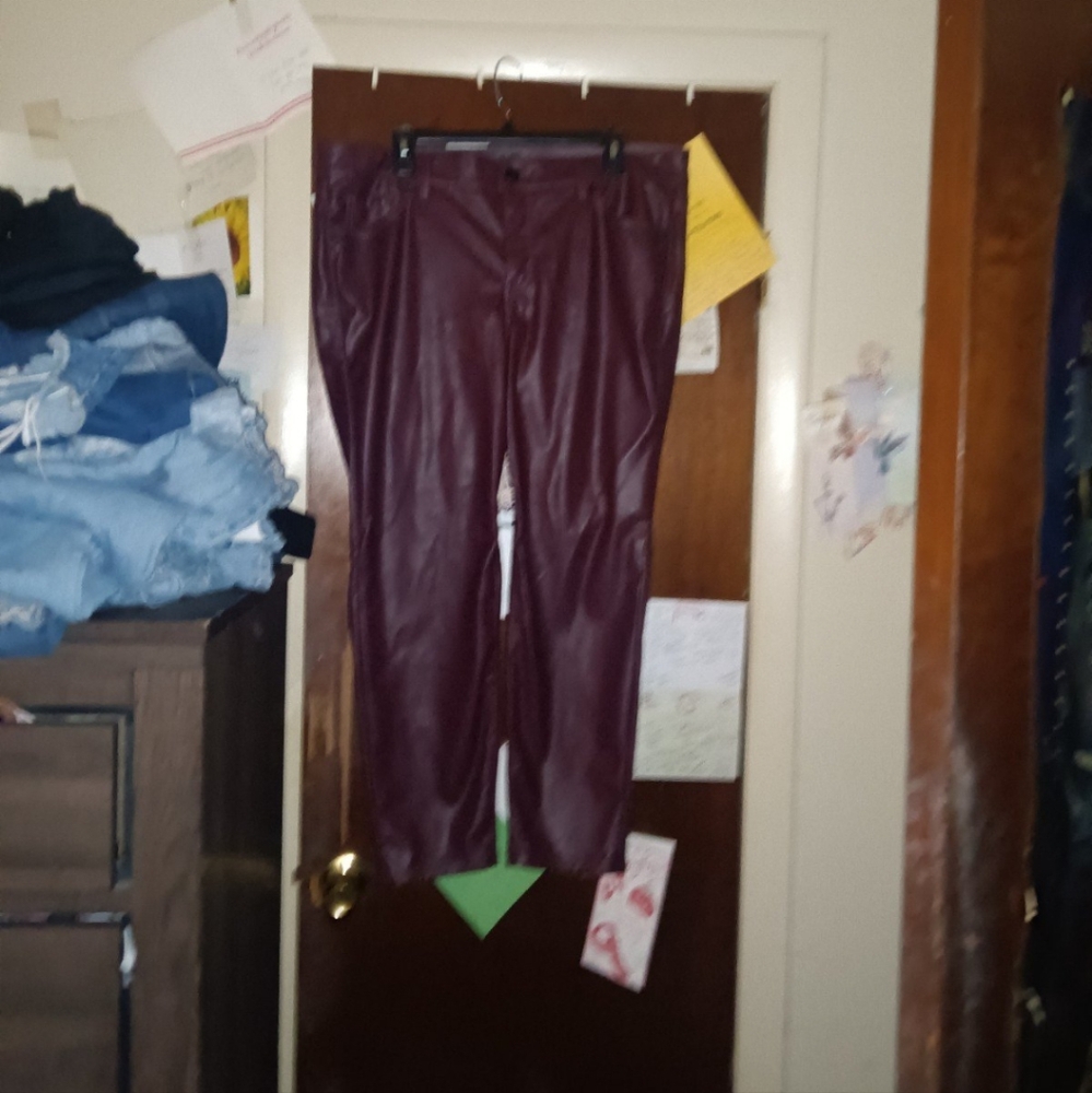 TORRID Faux Leather Mid Rise Pants - Picture 2 of 8